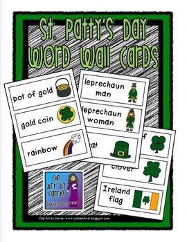 Preview of St. Patty's Day Word Wall Cards