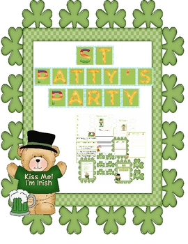 Preview of St Patty's Party Literacy Centers