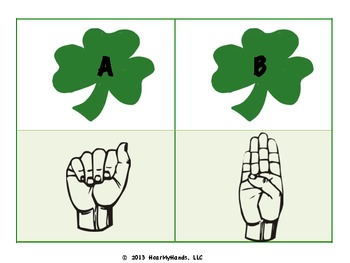 Preview of St Patty's Sign Language ABCs