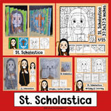 St Scholastica Activities Catholic Saints Craft Bulletin B
