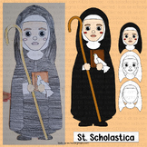 St Scholastica Craft Bulletin Board Catholic Saint Activit