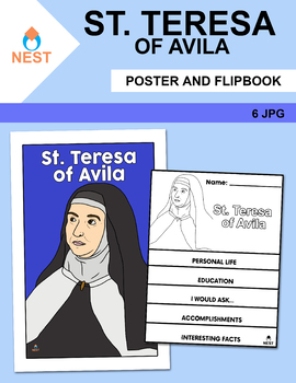 St. Teresa of Avila Poster and Flipbook by Elvia Montemayor -Nest-