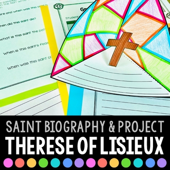 Preview of St. Therese of Lisieux Biography & Saint Report Project