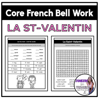 Preview of St Valentin FREE French Bell Work, Early Finishers, Morning Work, Choice Board