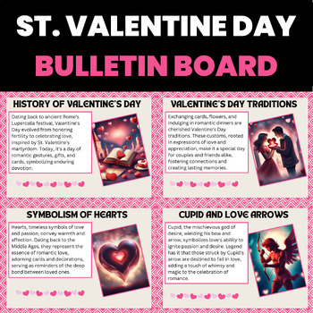 Preview of Valentines Day Bulletin Board | St Saint Valentin Day Posters