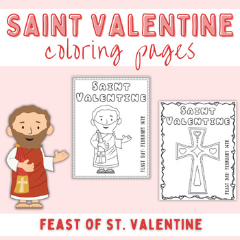 Preview of St. Valentine Coloring - Catholic Saint Feast Day