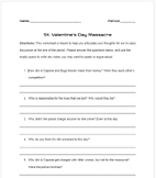 St. Valentine's Day Massacre Discussion Worksheet