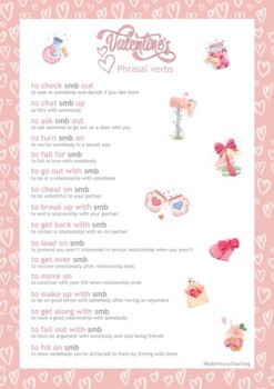 Preview of St. Valentine's Phrasal Verbs