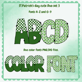 St.patrick's Day alphabet font A-Z ,0-9 PNG SVG  set 3