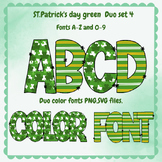 St.patrick's Day alphabet font A-Z ,0-9 PNG SVG  set 4