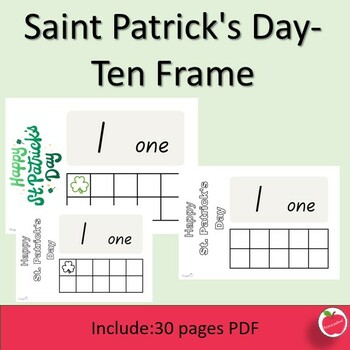 Preview of St patricks day-Ten Frame Cards