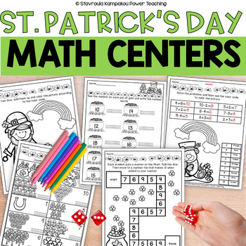 St.Patrick's Day Math Centers for Kindergarten | TpT