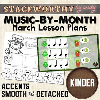 Preview of Staccato and Legato - Kindergarten Music - March Music Lesson