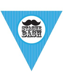 Preview of Stache Bash (Moustache/Mustache) Stringer Pennant - Banner Art