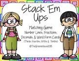 Stack 'Em Ups Matching Game (Thirds, Fourths, Fifths, Tenths)