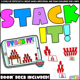 Stack It! Cup Stacking Task Cards and Game + Bonus BOOM Cards™