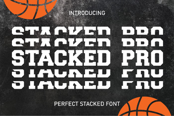 Preview of Stacked Pro Font, Sport Stacked Alphabet Ready To Use