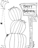 Stacked Pumpkins Coloring Sheet