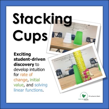 Preview of Stacking Cups - apply linear functions without even knowing it!