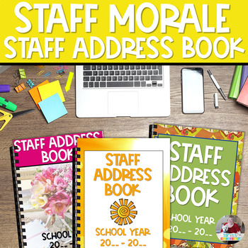 Staff Morale Staff Address Book By Taryn S Unique Learning Tpt