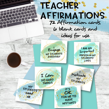 Preview of Staff Affirmations | Teacher Self Care | Wellness