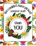 Staff Appreciation Flyer: Fruit, Lunch, Breakfast, Potluck