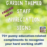 Staff Appreciation Signs - Garden Themed FREEBIE pack