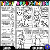 Staff Appreciation Thank You Cards Coloring Pages