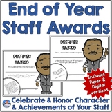 Staff Award Certificates and Semi-Editable Awards - Print 