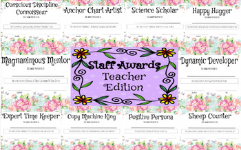 Preview of Staff Awards + Certificates *End Of Year* *Faculty Meetings* *CD Inspired*