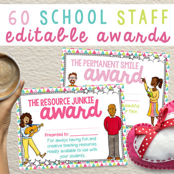 Preview of End of School Year Staff Awards for Teachers