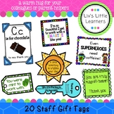 Staff/Colleague/Parent Appreciation Gift Tags (thank you)