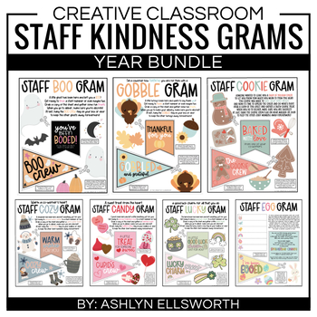Preview of Staff Kindness Grams Bundle | Staff Morale Boosters and Gift Ideas