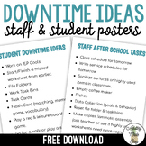 FREE Downtime Ideas Posters for Special Education Classroom