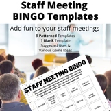 Staff Meeting Bingo Templates Set | Editable | Boost Staff Morale