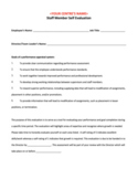 Staff Member Self Evaluation Form