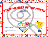 Staff Member of the Month Certificate