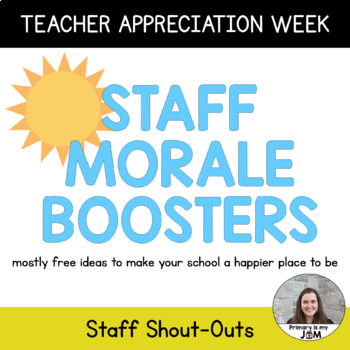 Preview of Staff Morale Booster Sunshine Committee - Staff Shout-Outs