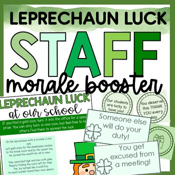 Preview of Staff Morale Booster for Teachers SEL St. Patrick's Day