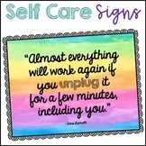 Staff Morale Boosters Self-Care Signs