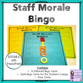 Preview of Staff Morale Building EDITABLE Bingo (Sunshine Committee Activity)