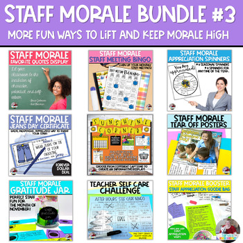 Staff Morale Bundle By Taryn S Unique Learning Tpt