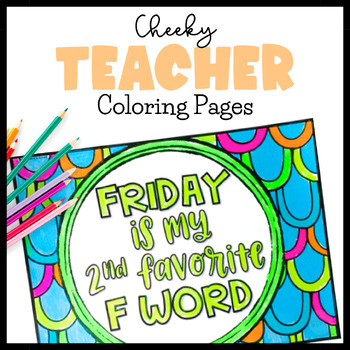 Preview of Staff Morale Funny Teacher Appreciation Gifts | Adult Calm Coloring Pages