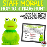 Staff Morale | Hop to It Frog Scavenger Hunt | Back to School