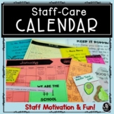 Staff Morale Self Care Calendar Editable | Sunshine Committee