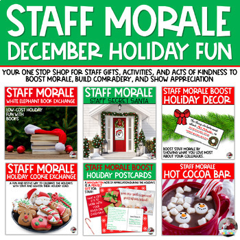 Preview of Staff Morale | Teacher Appreciation | December Holiday BUNDLE