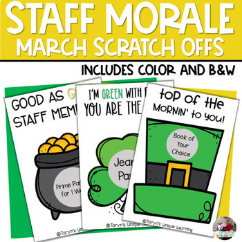 Preview of Staff Morale March | Staff Appreciation | Scratch Off Tickets