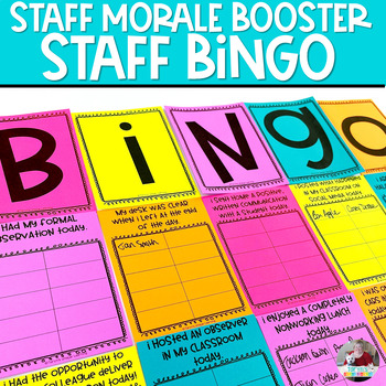 Preview of Staff Morale | Teacher Appreciation Activity | Staff Bingo