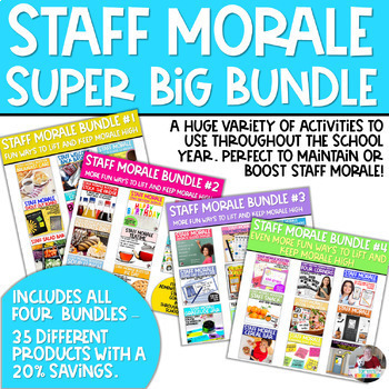 Preview of Staff Morale | Teacher Appreciation Activity Super Big Bundle