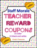 Staff Morale Teacher Reward Coupons